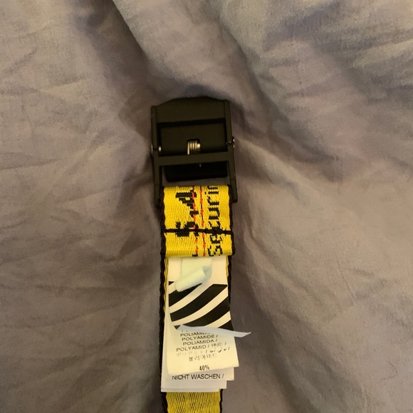 Off white mini industrial logo belt